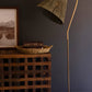 Rattan-Wrapped Floor Lamp With Raffia Shade By Kalalou