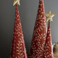 Red & White Christmas Topiaries W Gold Stars Set Of 3 By Kalalou | Holiday | Modishstore - 2