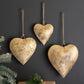 Antique Gold Christmas Heart Door Hangers Set Of 3 By Kalalou | Holiday | Modishstore - 3