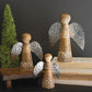 Wood And Tin Table Top Christmas Angels (Min 2) Set Of 3 By Kalalou | Ornaments | Modishstore