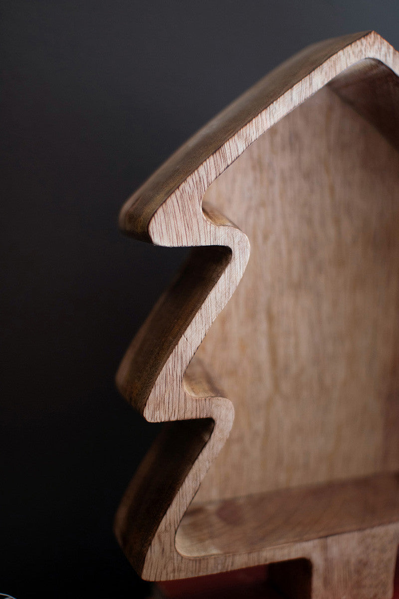 Wooden Christmas Tree Bowl (Min 2) By Kalalou | Decorative Bowls | Modishstore - 2