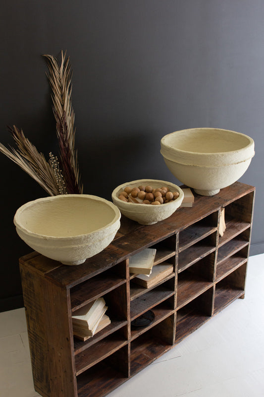 Paper Mache Bowls Set Of 3 By Kalalou | Bowls | Modishstore