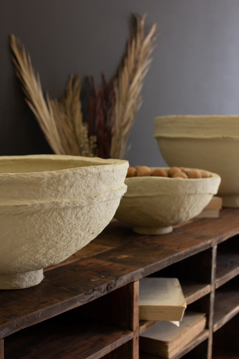 Paper Mache Bowls Set Of 3 By Kalalou | Bowls | Modishstore - 2