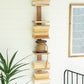 Acacia Wood Six Tiered Vertical Shelf By Kalalou | Shelves & Shelving Units | Modishstore