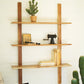 Acacia Wood Three Tiered Wall Shelf By Kalalou | Shelves & Shelving Units | Modishstore