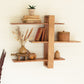Acacia Wood Three Tiered Adjustable Shelf By Kalalou | Shelves & Shelving Units | Modishstore - 2