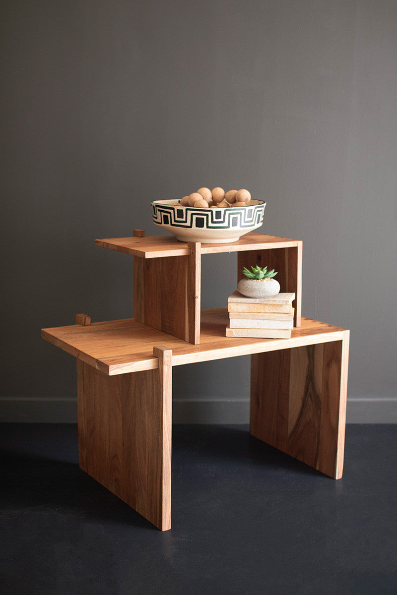 Acacia Wood Adjustable Coffee Table By Kalalou | Coffee Tables | Modishstore - 6