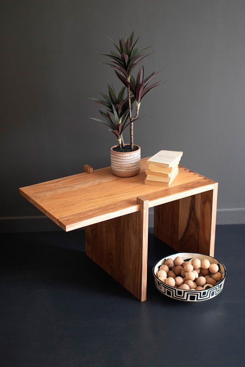 Acacia Wood Adjustable Coffee Table By Kalalou | Coffee Tables | Modishstore - 4