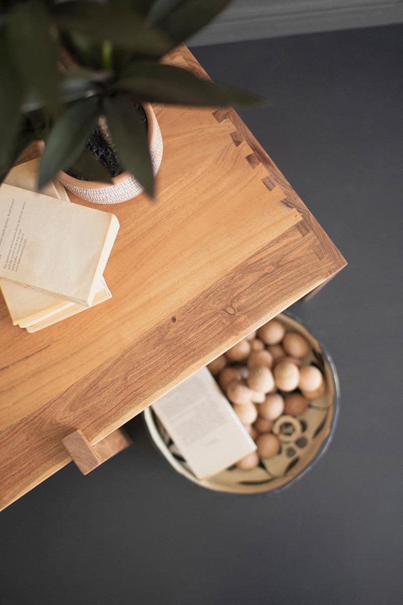 Acacia Wood Adjustable Coffee Table By Kalalou | Coffee Tables | Modishstore - 2