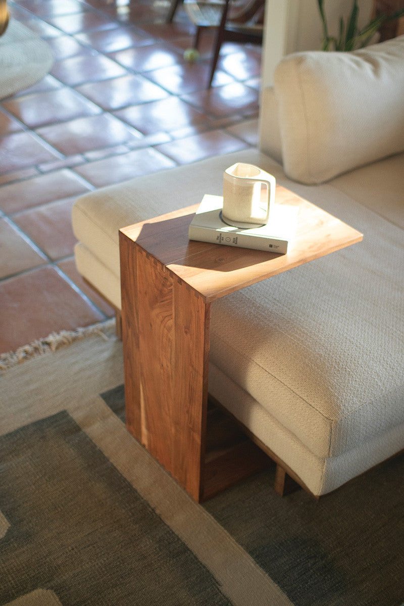 Acacia Wood Sofa Accent Table By Kalalou | Side Tables | Modishstore - 2