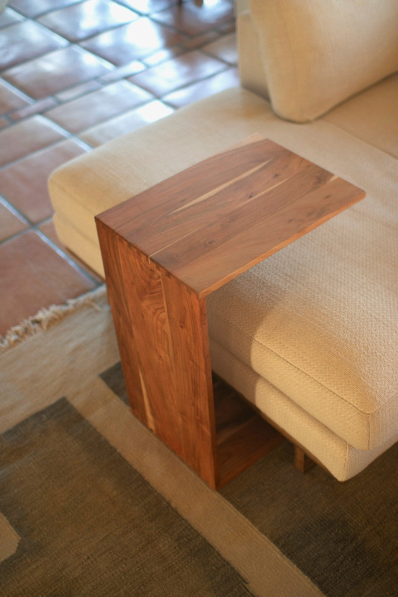 Acacia Wood Sofa Accent Table By Kalalou | Side Tables | Modishstore - 4