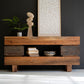 Recycled And Acacia Wood Console Table With Two Drawers By Kalalou | Console Tables | Modishstore
