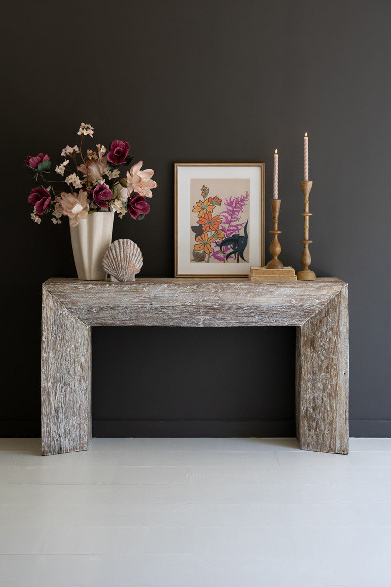 Recycled Whitewashed Wood Console By Kalalou | Console Tables | Modishstore