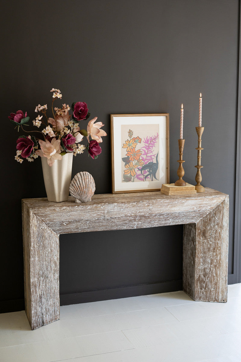 Recycled Whitewashed Wood Console By Kalalou | Console Tables | Modishstore - 2