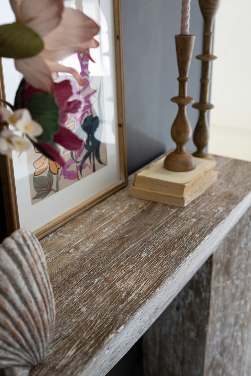 Recycled Whitewashed Wood Console By Kalalou | Console Tables | Modishstore - 4