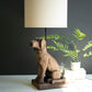 Wooden Dog Table Lamp Base With Shade By Kalalou | Table Lamps | Modishstore