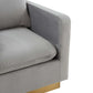 LeisureMod Nervo Velvet Accent Armchair With Gold Frame | Armchairs | Modishstore - 20