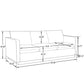 LeisureMod Nervo Modern Mid-Century Upholstered Leather Sofa with Gold Frame | Sofas | Modishstore - 3