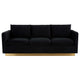 LeisureMod Nervo Modern Mid-Century Upholstered Velvet Sofa with Gold Frame | Sofas | Modishstore - 9
