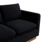 LeisureMod Nervo Modern Mid-Century Upholstered Velvet Sofa with Gold Frame | Sofas | Modishstore - 11