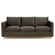 LeisureMod Nervo Modern Mid-Century Upholstered Velvet Sofa with Gold Frame | Sofas | Modishstore - 17