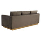 LeisureMod Nervo Modern Mid-Century Upholstered Velvet Sofa with Gold Frame | Sofas | Modishstore - 19