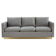 LeisureMod Nervo Modern Mid-Century Upholstered Velvet Sofa with Gold Frame | Sofas | Modishstore - 24