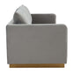 LeisureMod Nervo Modern Mid-Century Upholstered Velvet Sofa with Gold Frame | Sofas | Modishstore - 27