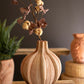 Ribbed Terracotta Vase By Kalalou
