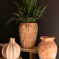 Ribbed Terracotta Vase By Kalalou