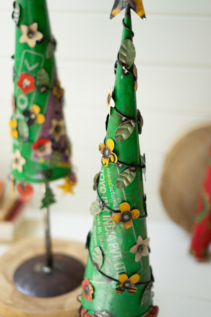 Recycled Iron Christmas Trees Set Of 2 By Kalalou | Christmas Trees | Modishstore - 2