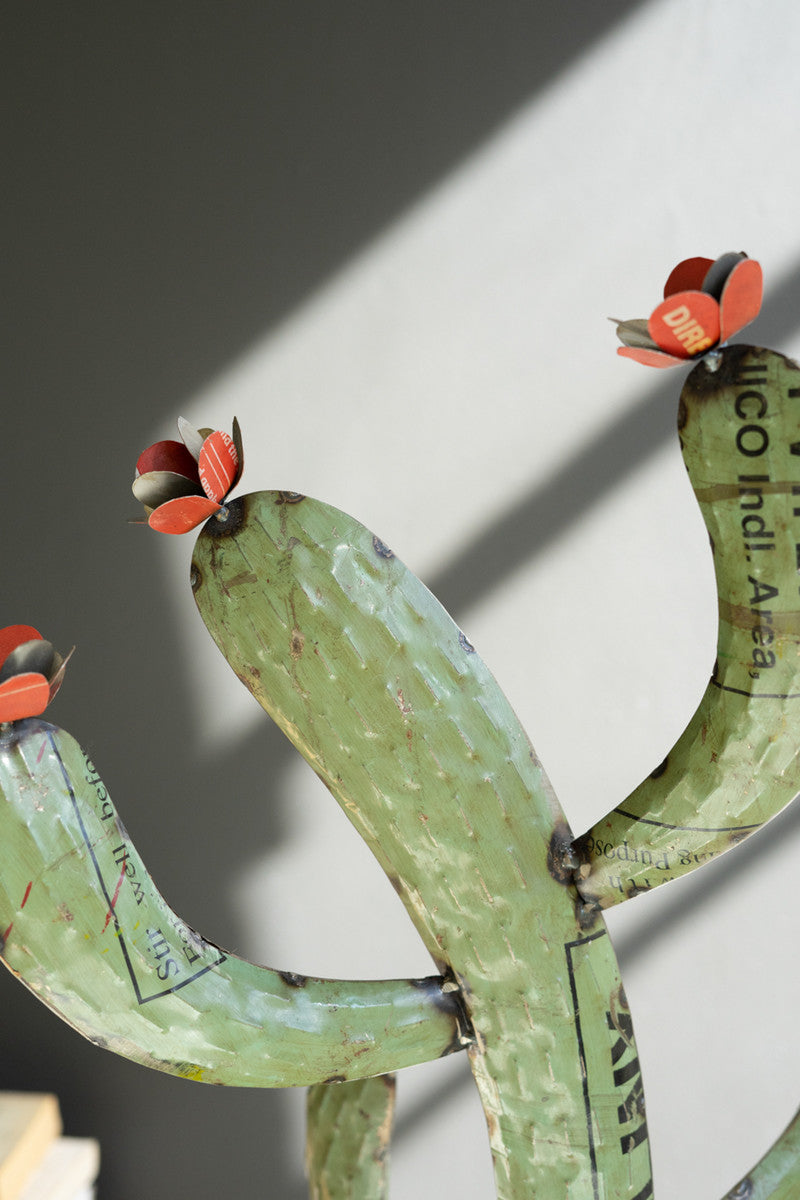 Recycled Iron Cactus Set Of 2 By Kalalou | Sculptures | Modishstore - 2