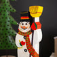 Painted Wooden Snowman Sculpture By Kalalou | Sculptures | Modishstore - 3