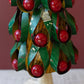 Set Of Two Recycled Metal Christmas Trees W Apples & Lemons By Kalalou