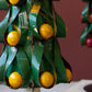 Set Of Two Recycled Metal Christmas Trees W Apples & Lemons By Kalalou