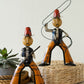 Set Of Two Reclaimed Metal Cowboys By Kalalou