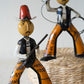 Set Of Two Reclaimed Metal Cowboys By Kalalou