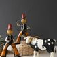 Set Of Two Reclaimed Metal Cowboys By Kalalou
