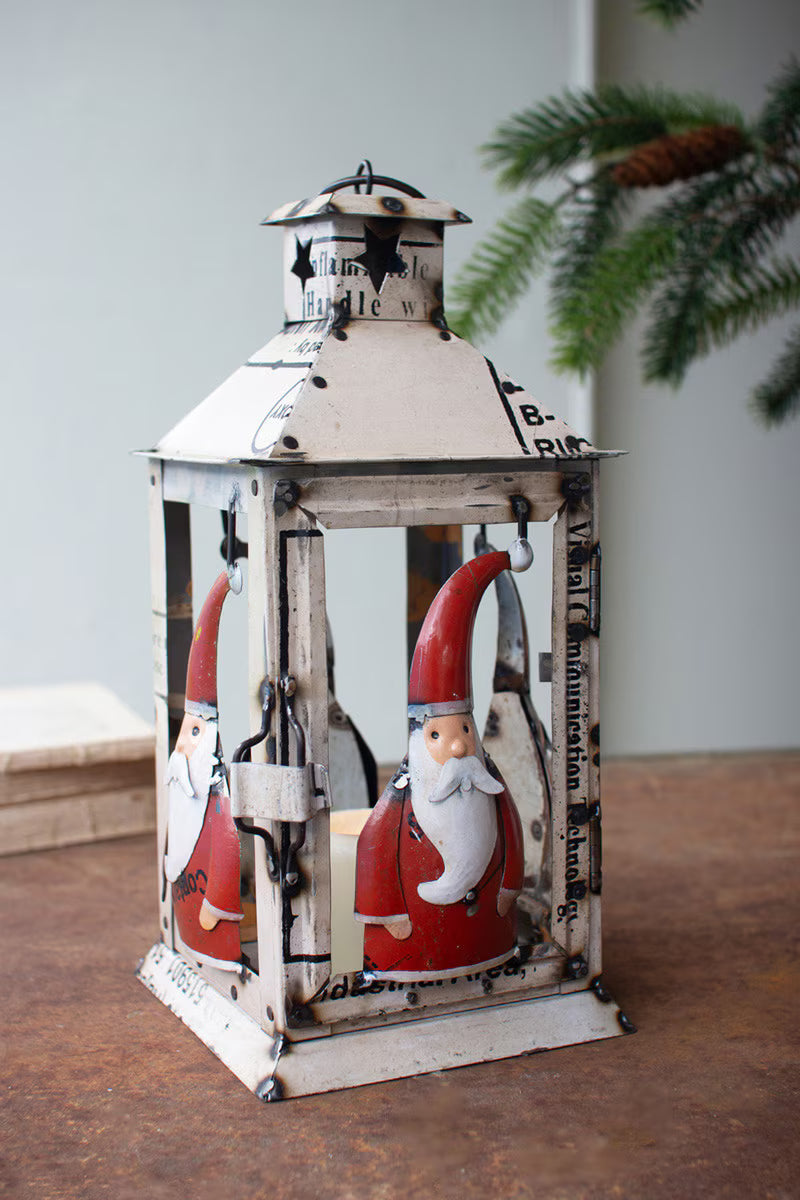 Recycled Iron Lantern - Santa - Thumbnail 2
