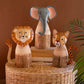 Set Of Three Recycled Wood And Iron Safari Animals By Kalalou