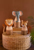 Set Of Three Recycled Wood And Iron Safari Animals By Kalalou