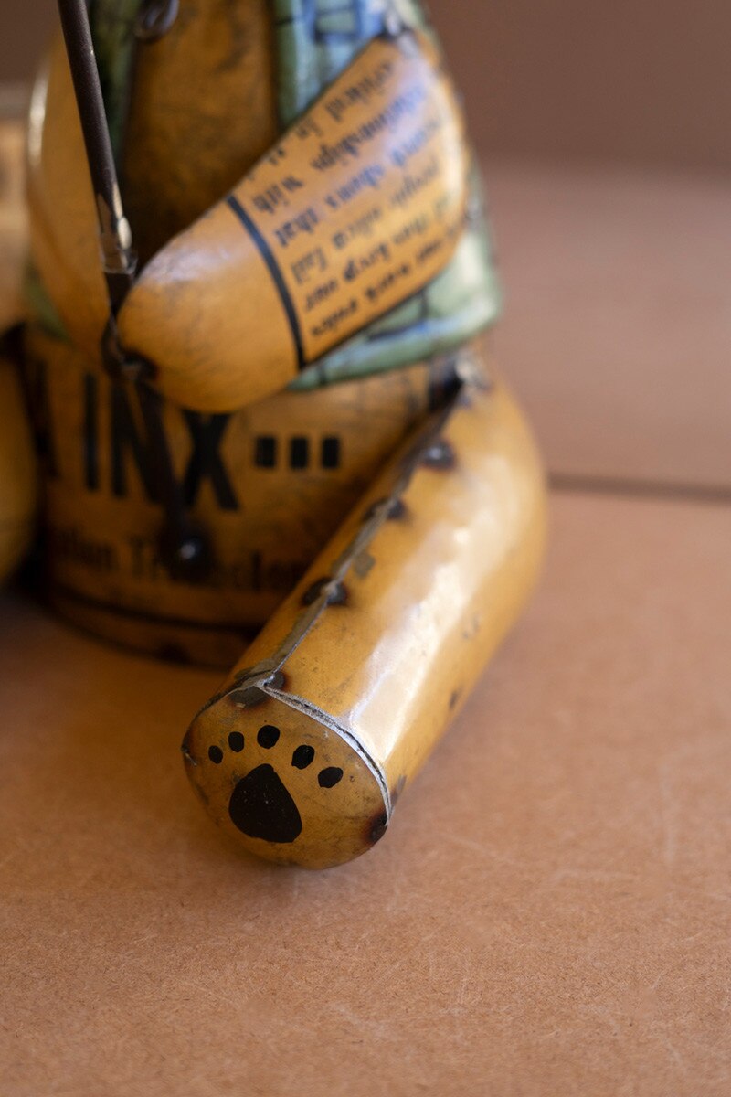 Recycled Iron Brown Bear Fishing By Kalalou