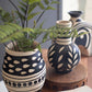 Black And White Paper Mache Vase - Urn By Kalalou | Vases | Modishstore - 4