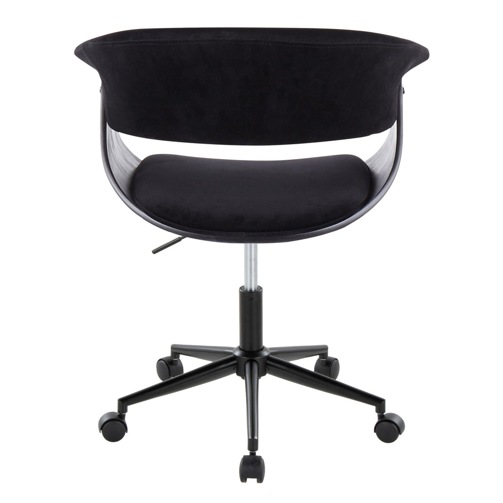 Vintage Mod Office Chair By LumiSource - OC-VMOV1 BKBKBK1 | Office Chairs | Modishstore - 6