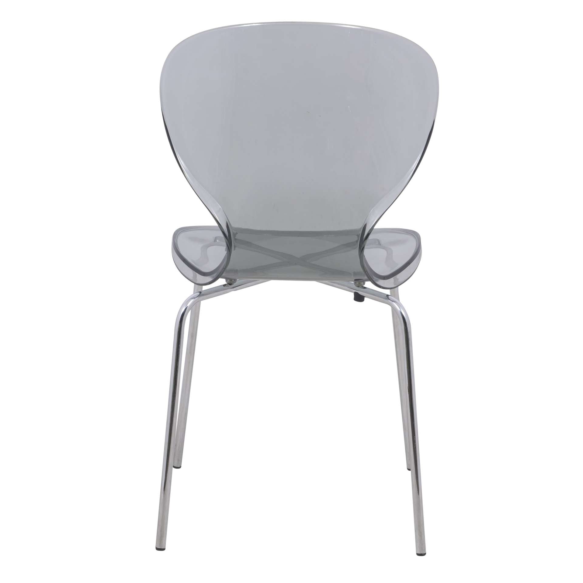 LeisureMod Modern Oyster Transparent Side Chair - OC17TBL | Dining Chairs | Modishstore - 8