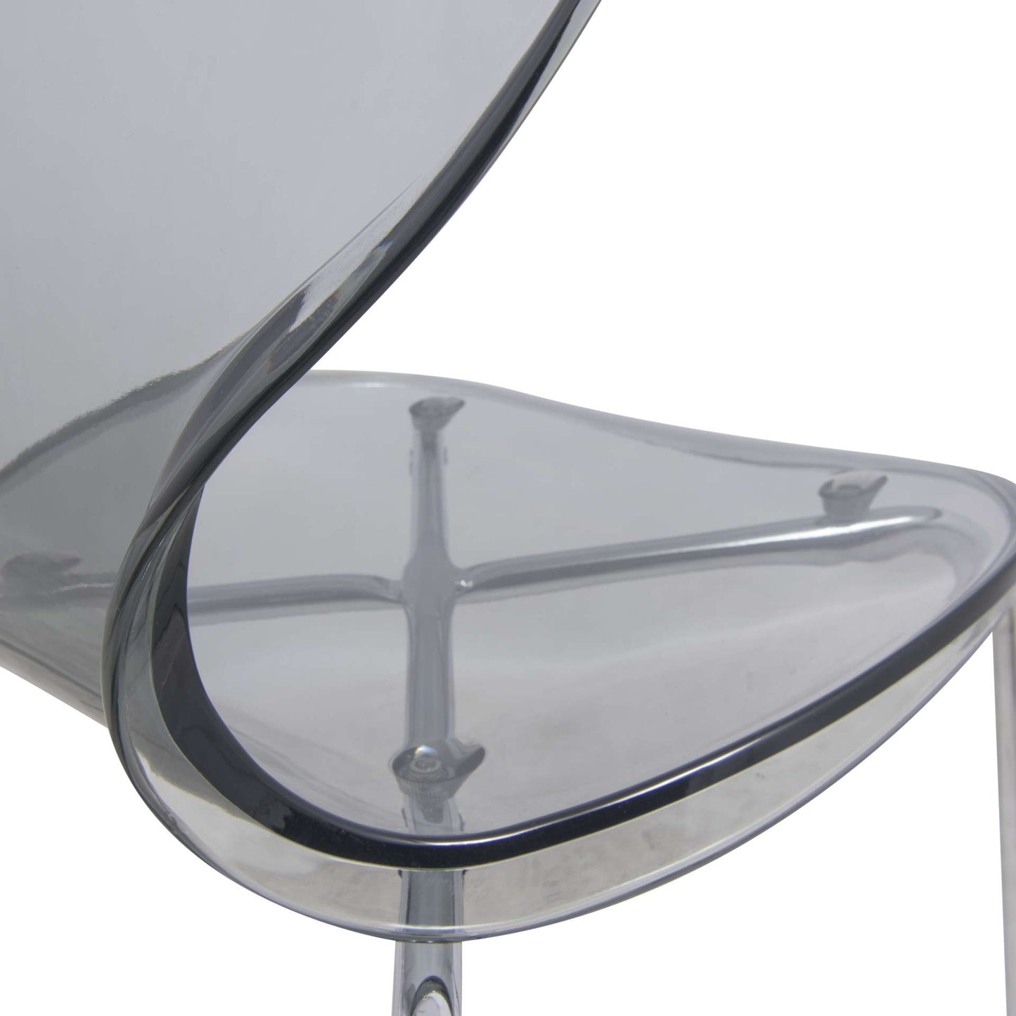 LeisureMod Modern Oyster Transparent Side Chair - OC17TBL | Dining Chairs | Modishstore - 6