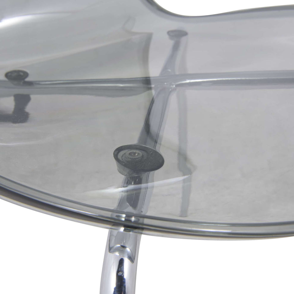 LeisureMod Modern Oyster Transparent Side Chair - OC17TBL | Dining Chairs | Modishstore - 7