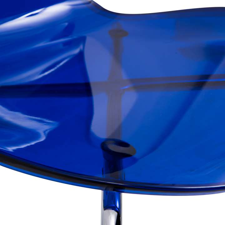 LeisureMod Modern Oyster Transparent Side Chair - OC17TBU | Dining Chairs | Modishstore - 5