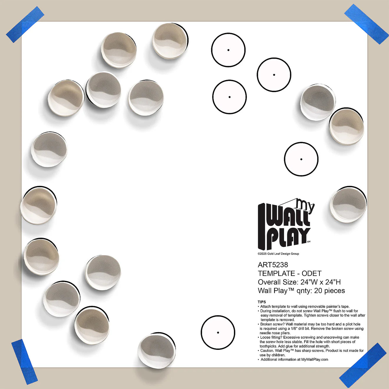 Template Kit - ODET Seed, ~24"x24" By Gold Leaf