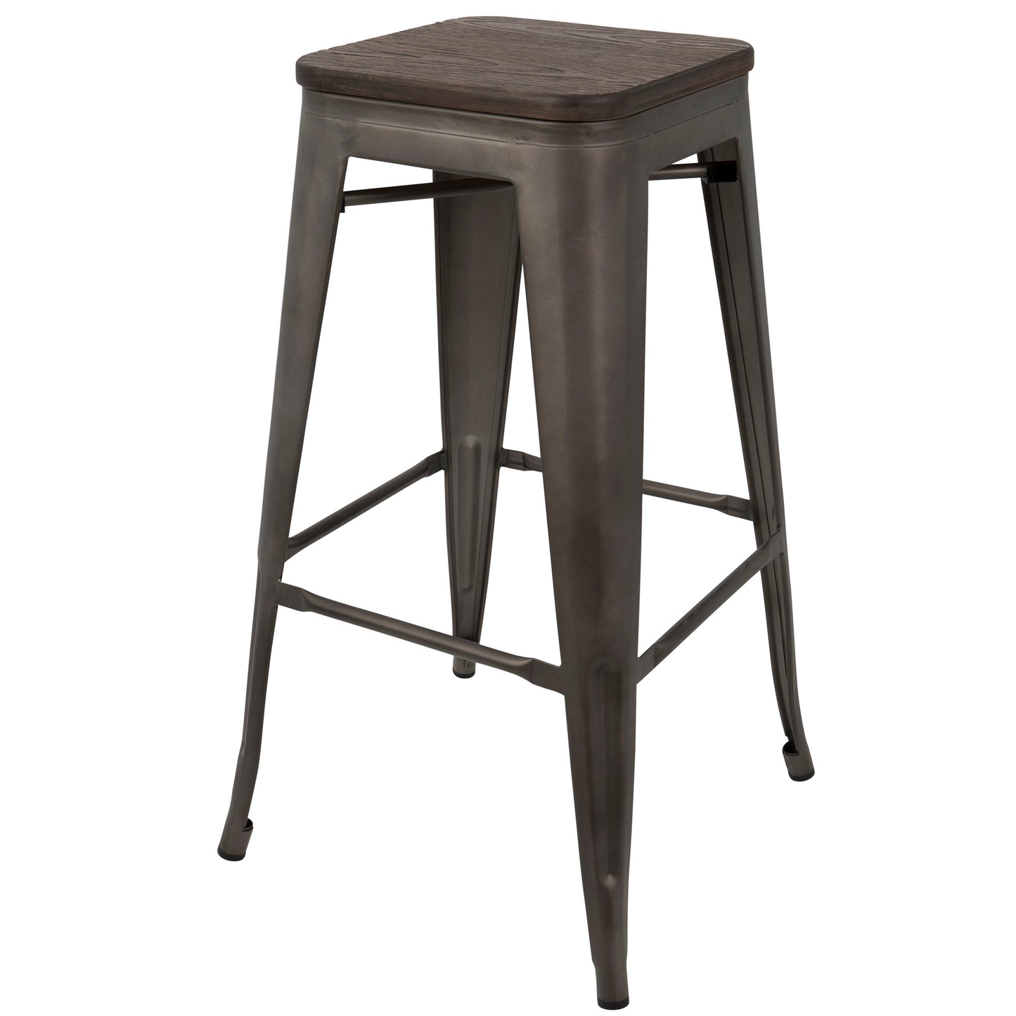Oregon Barstool - Set of 2 By LumiSource - BS-TW-OR DK+AN2 | Bar Stools | Modishstore - 7